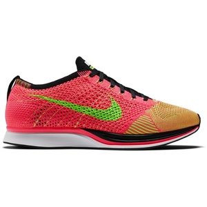 🆕 RARE Nike Flyknit Racer - Hyper Punch/Green